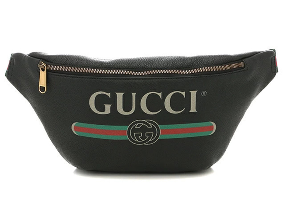 Gucci Waist Belt Crossbody Bag Belt Calfskin Black